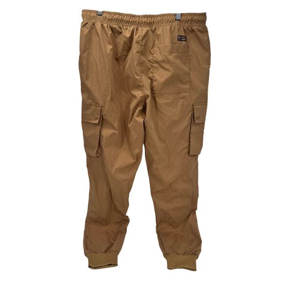 Southpole Jogger Pants Mens Large Khaki Tan Cargo Stretch Activewear 30" Inseam - Picture 3 of 7